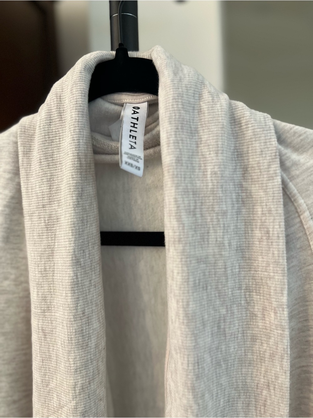 Athleta Light Beige Open-Front Pocket Cardigan - Picture 3 of 6